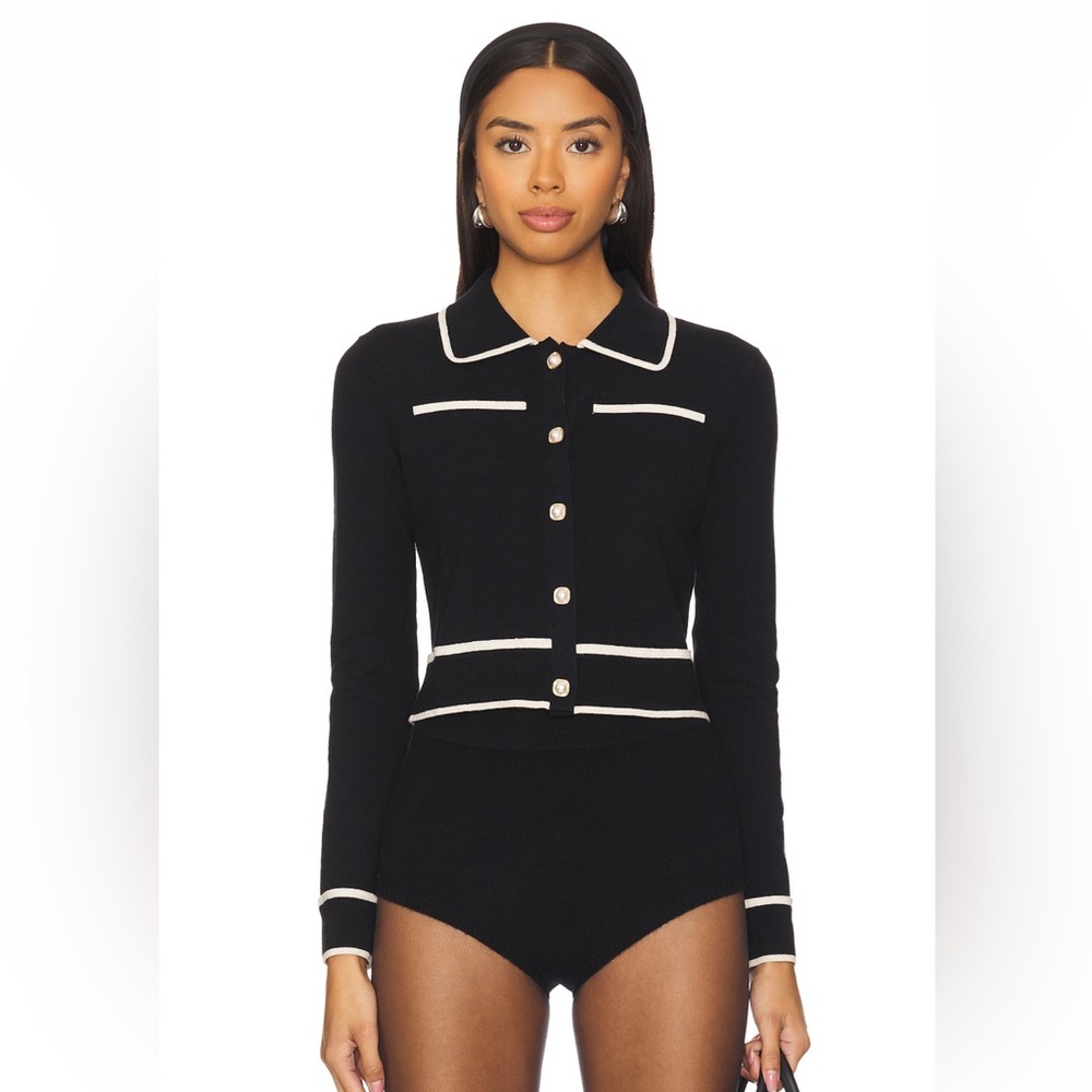 MAJORELLE Varma Sweater Jacket in Black